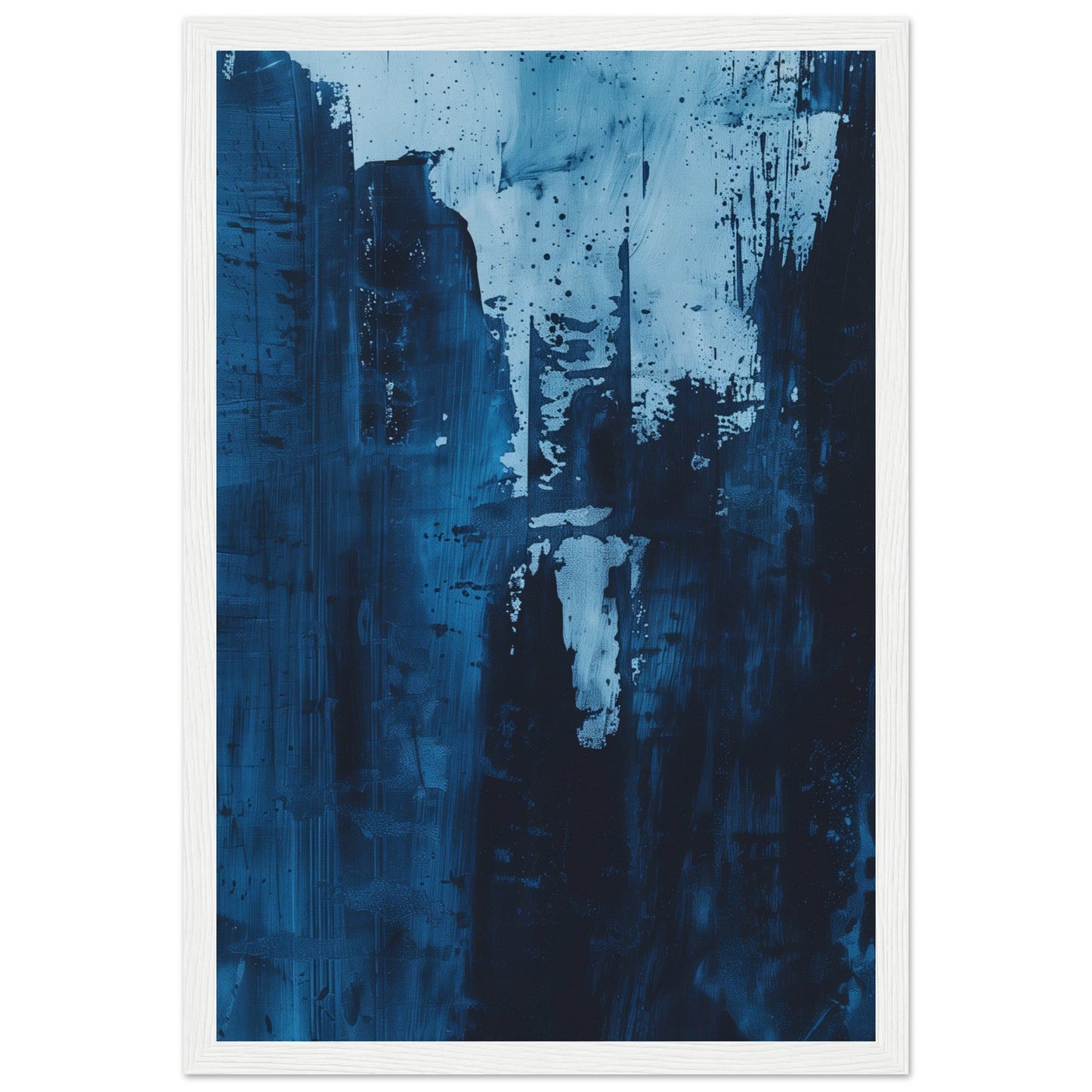 Affiche Bleu Pétrole ( 30x45-cm-Bois-blanc)