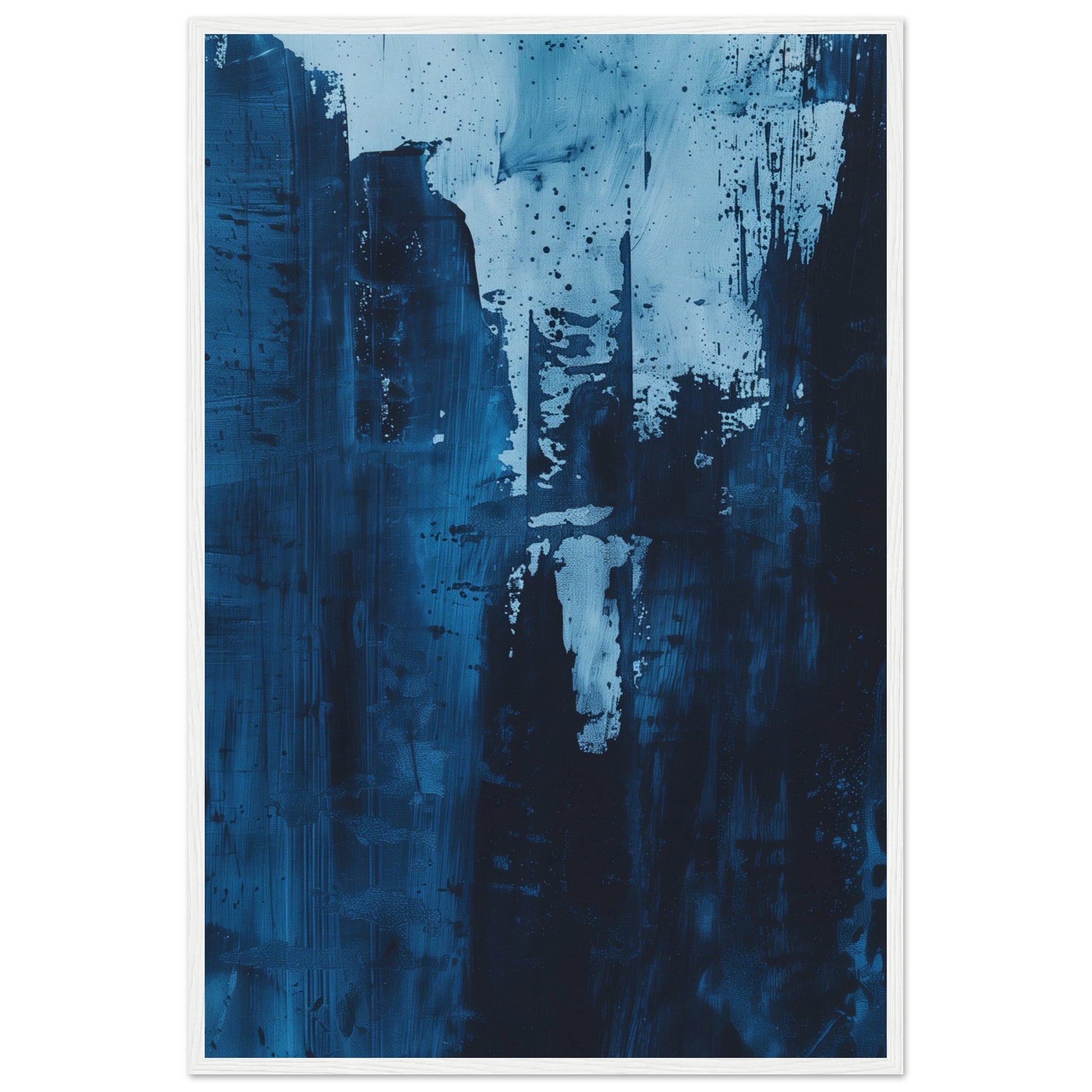 Affiche Bleu Pétrole ( 60x90-cm-Bois-blanc)