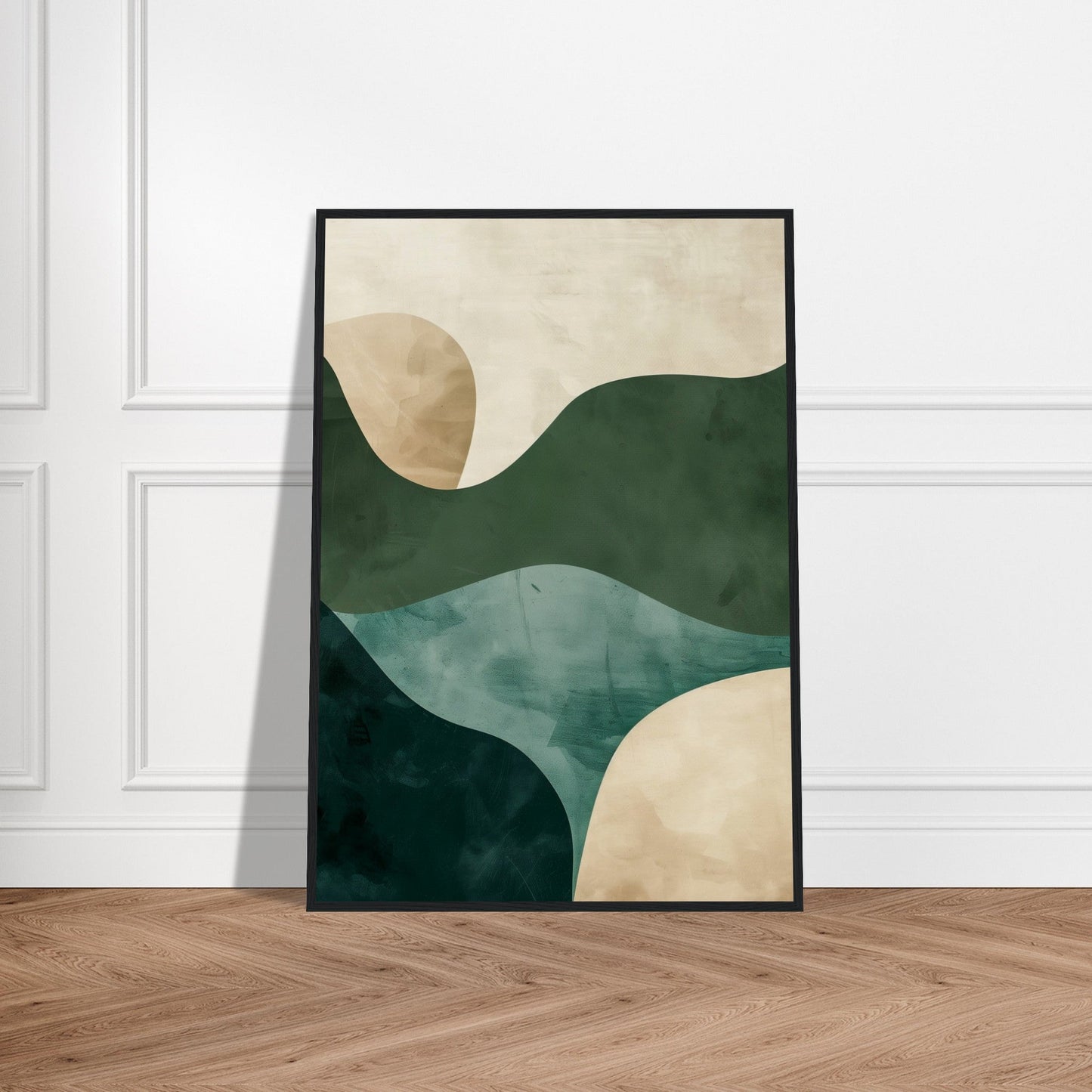 Affiche Bleu Vert Beige ( )