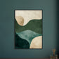 Affiche Bleu Vert Beige ( )