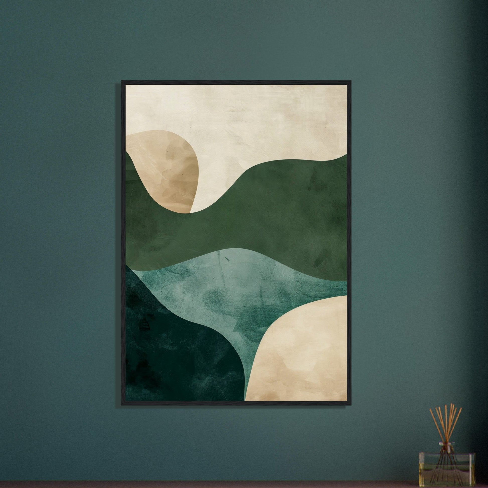 Affiche Bleu Vert Beige ( )