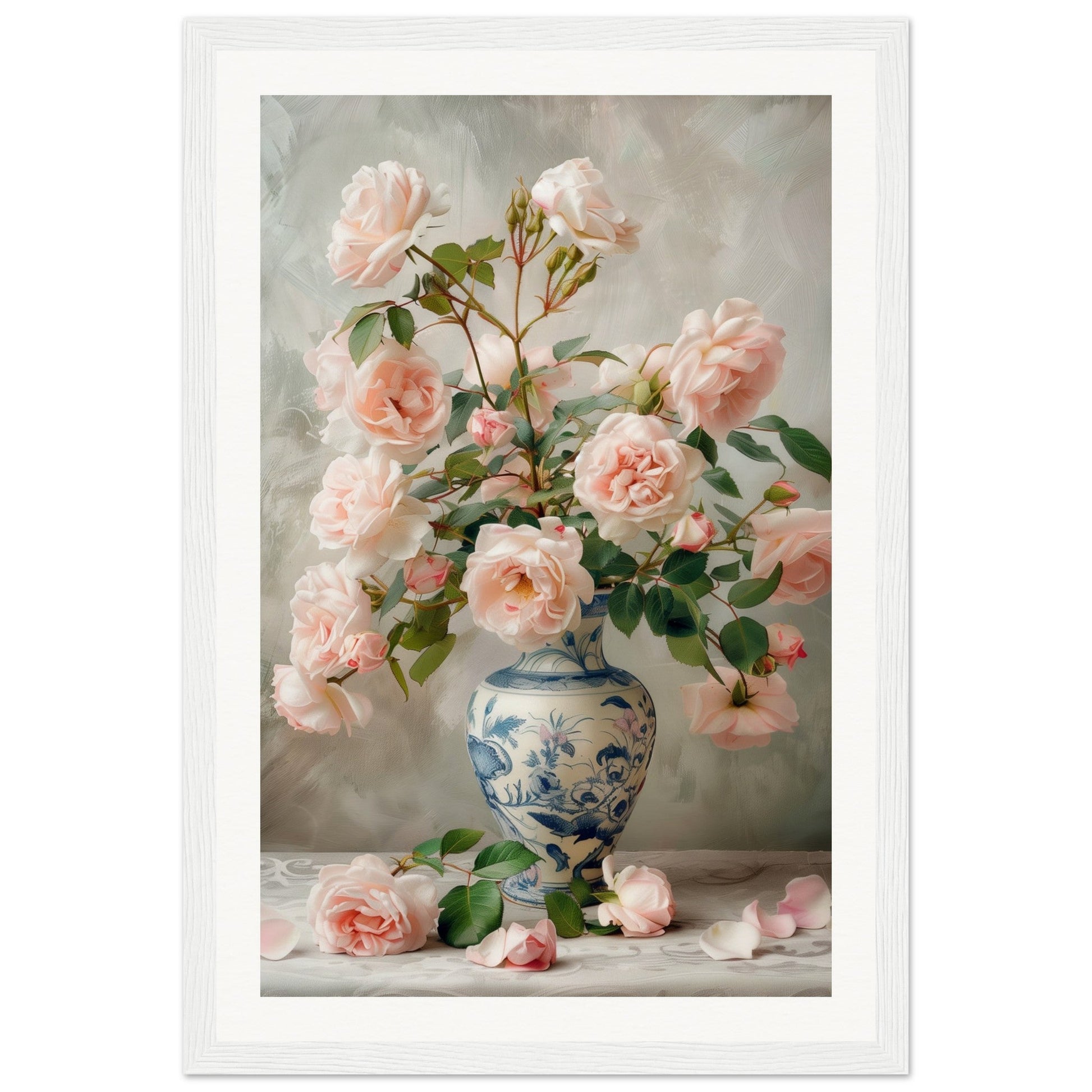 Affiche Bouquet De Fleurs ( 30x45-cm-Bois-blanc)