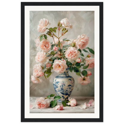 Affiche Bouquet De Fleurs ( 30x45-cm-Bois-noir)