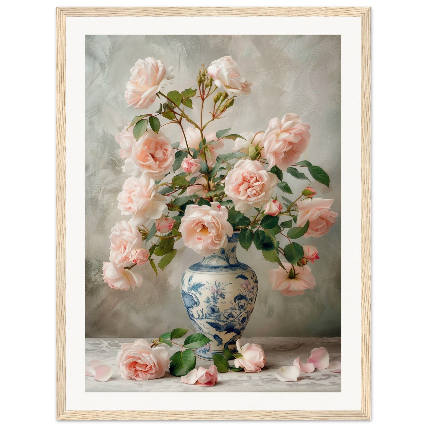 Affiche Bouquet De Fleurs ( 45x60-cm-Bois-clair)