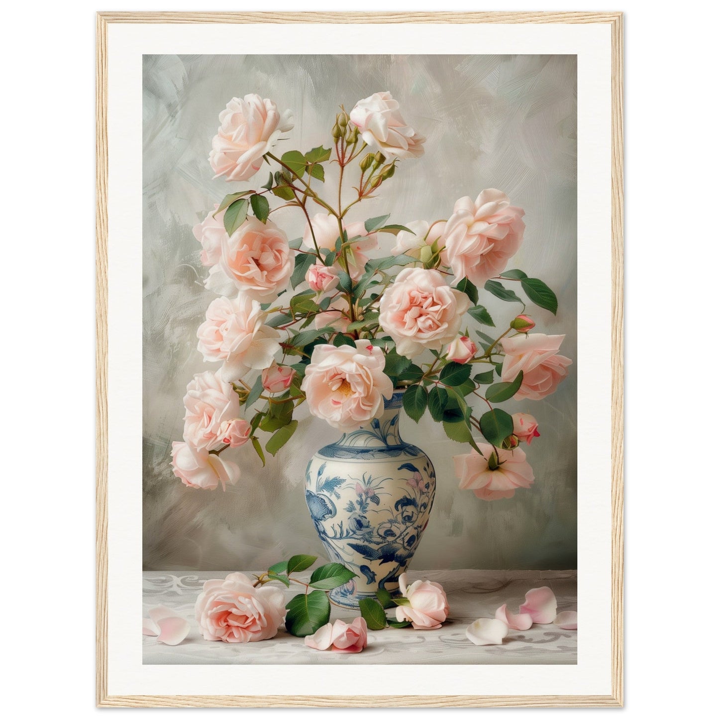 Affiche Bouquet De Fleurs ( 60x80-cm-Bois-clair)