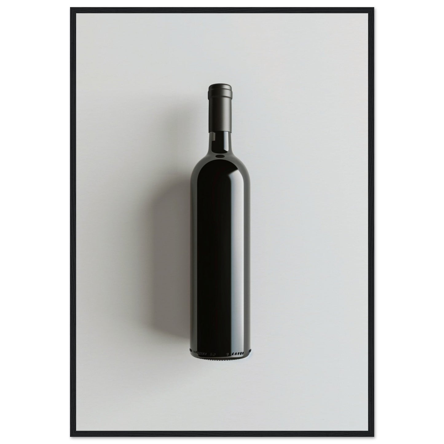 Affiche Bouteille de Vin ( 70x100-cm-Bois-noir)