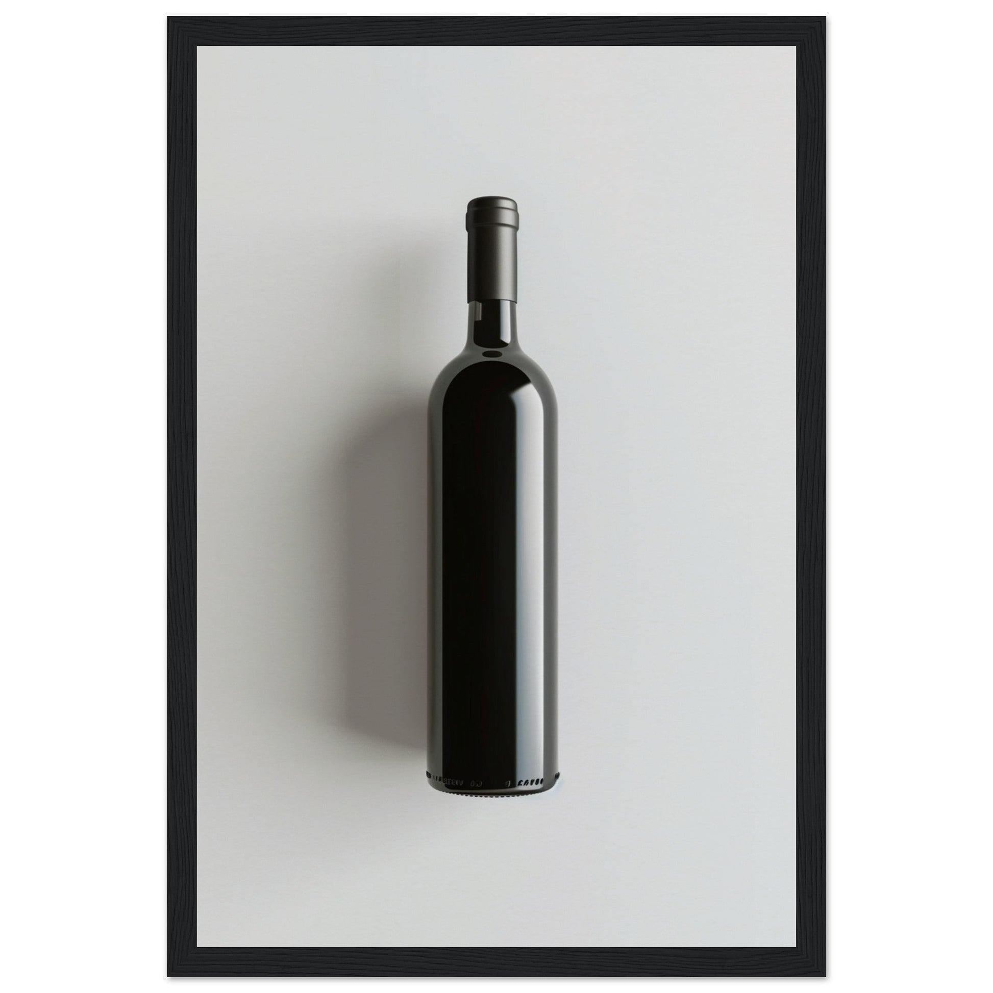 Affiche Bouteille de Vin ( 30x45-cm-Bois-noir)