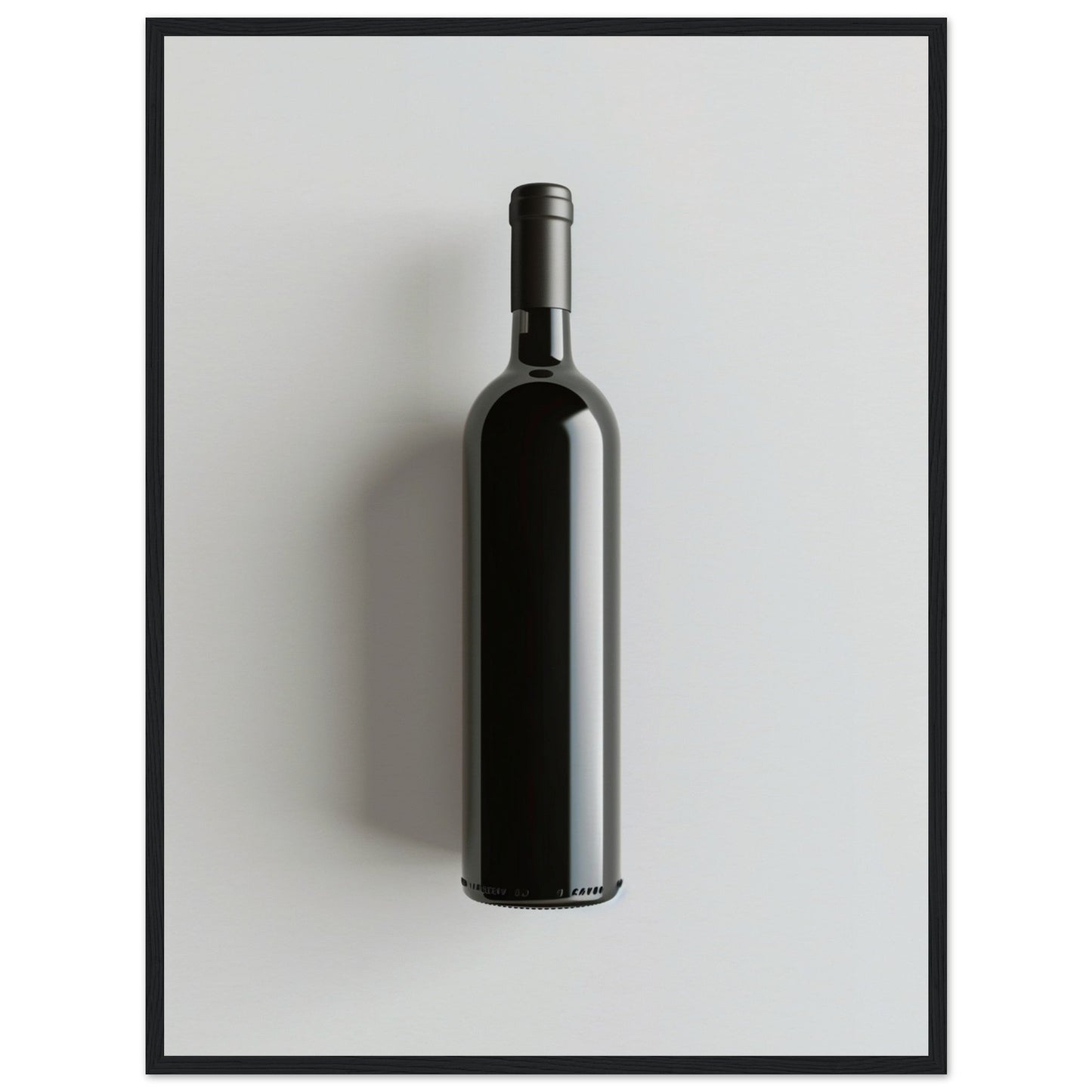 Affiche Bouteille de Vin ( 60x80-cm-Bois-noir)