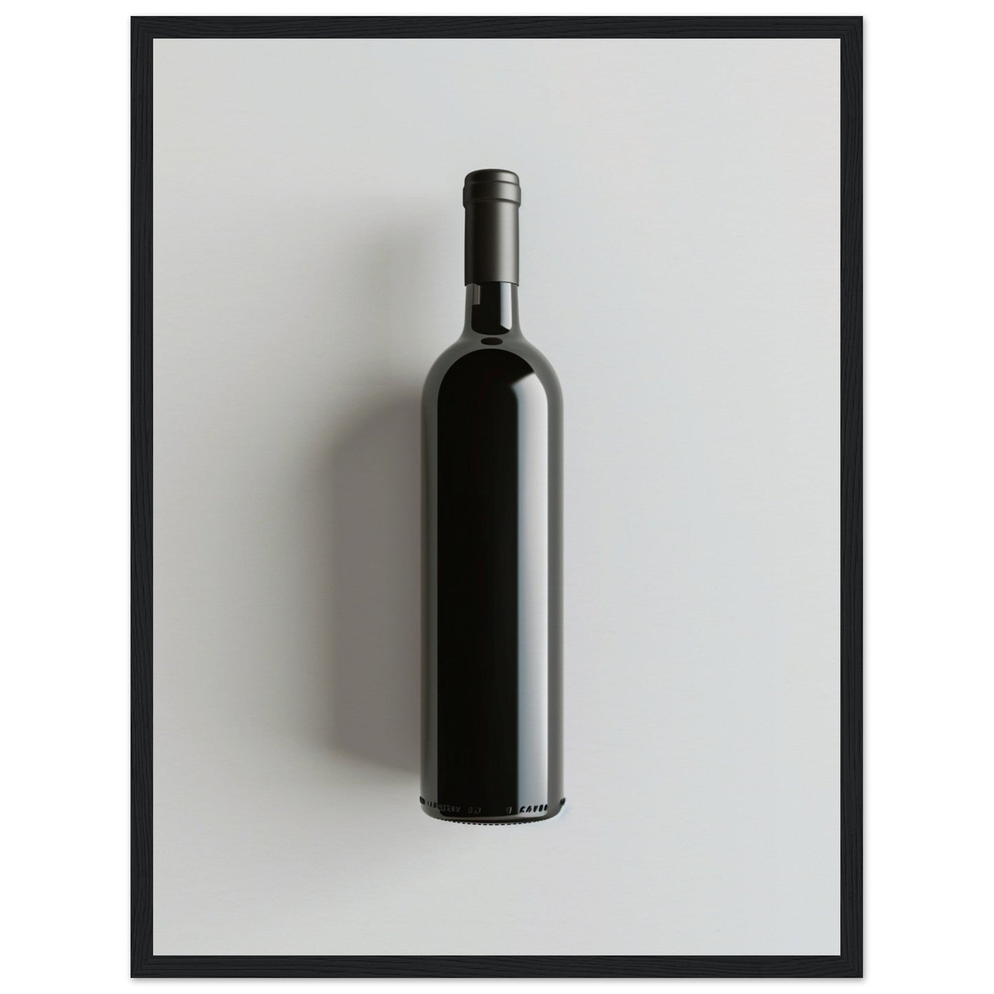 Affiche Bouteille de Vin ( 45x60-cm-Bois-noir)