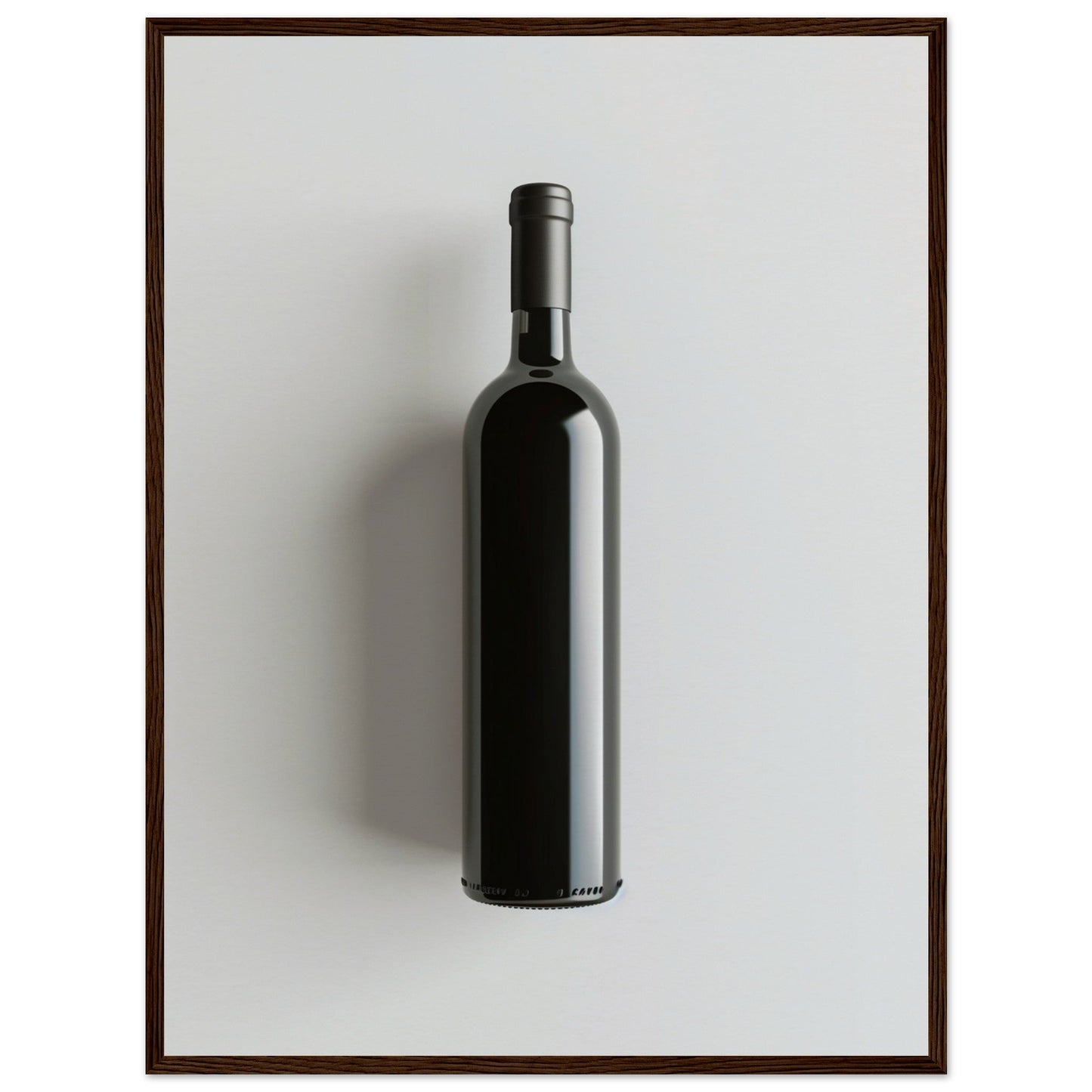 Affiche Bouteille de Vin ( 60x80-cm-Bois-foncé)