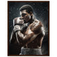 Affiche Boxe Mohamed Ali ( 45x60-cm-Bois-foncé)