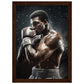 Affiche Boxe Mohamed Ali ( 21x29.7-cm-Bois-foncé)