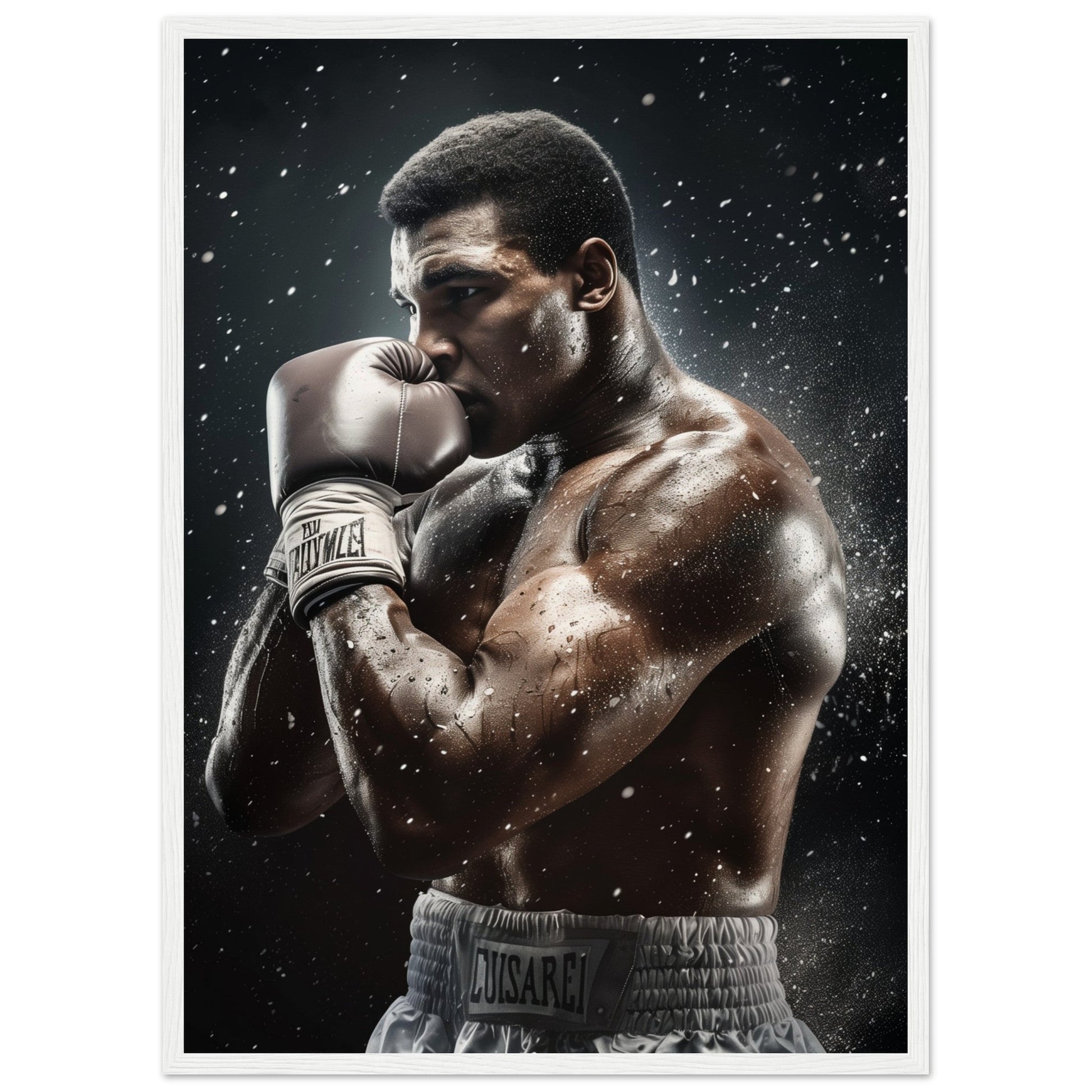 Affiche Boxe Mohamed Ali ( 50x70-cm-Bois-blanc)