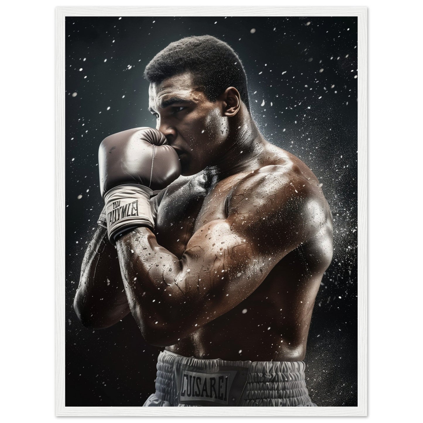 Affiche Boxe Mohamed Ali ( 45x60-cm-Bois-blanc)