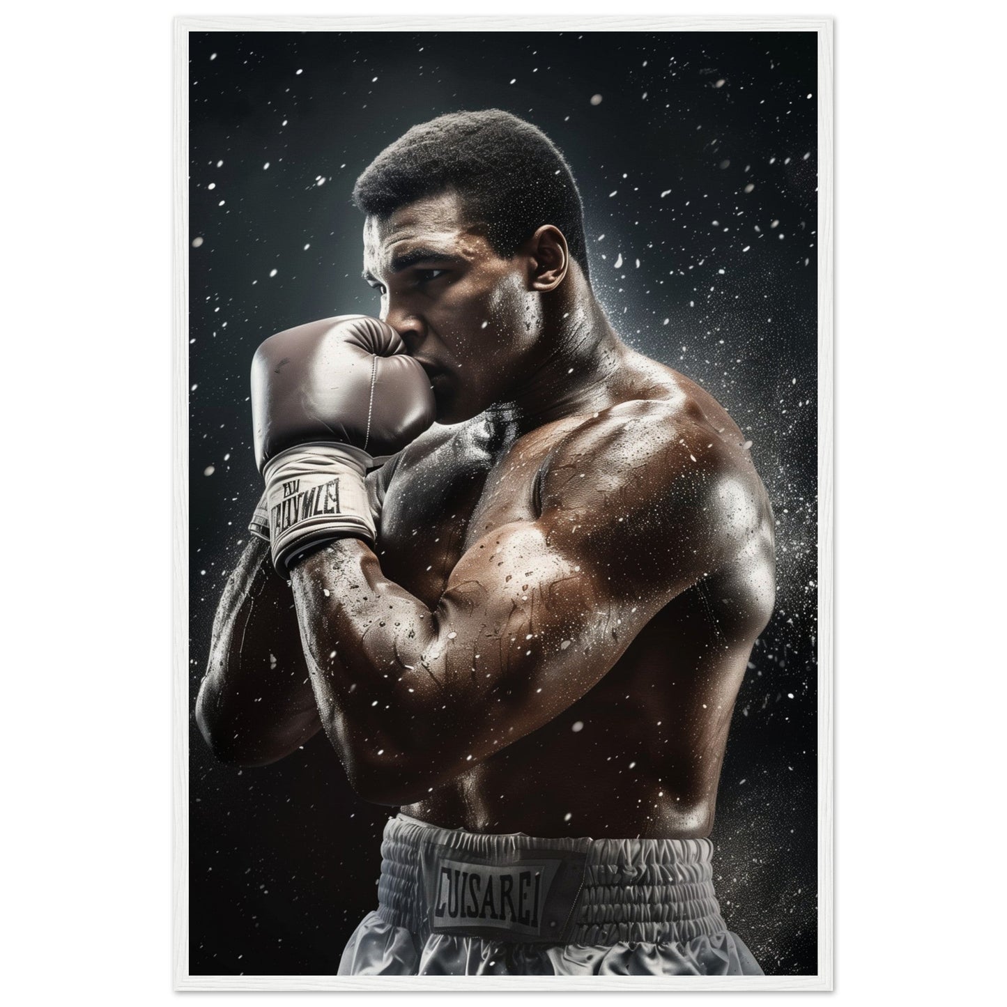 Affiche Boxe Mohamed Ali ( 60x90-cm-Bois-blanc)