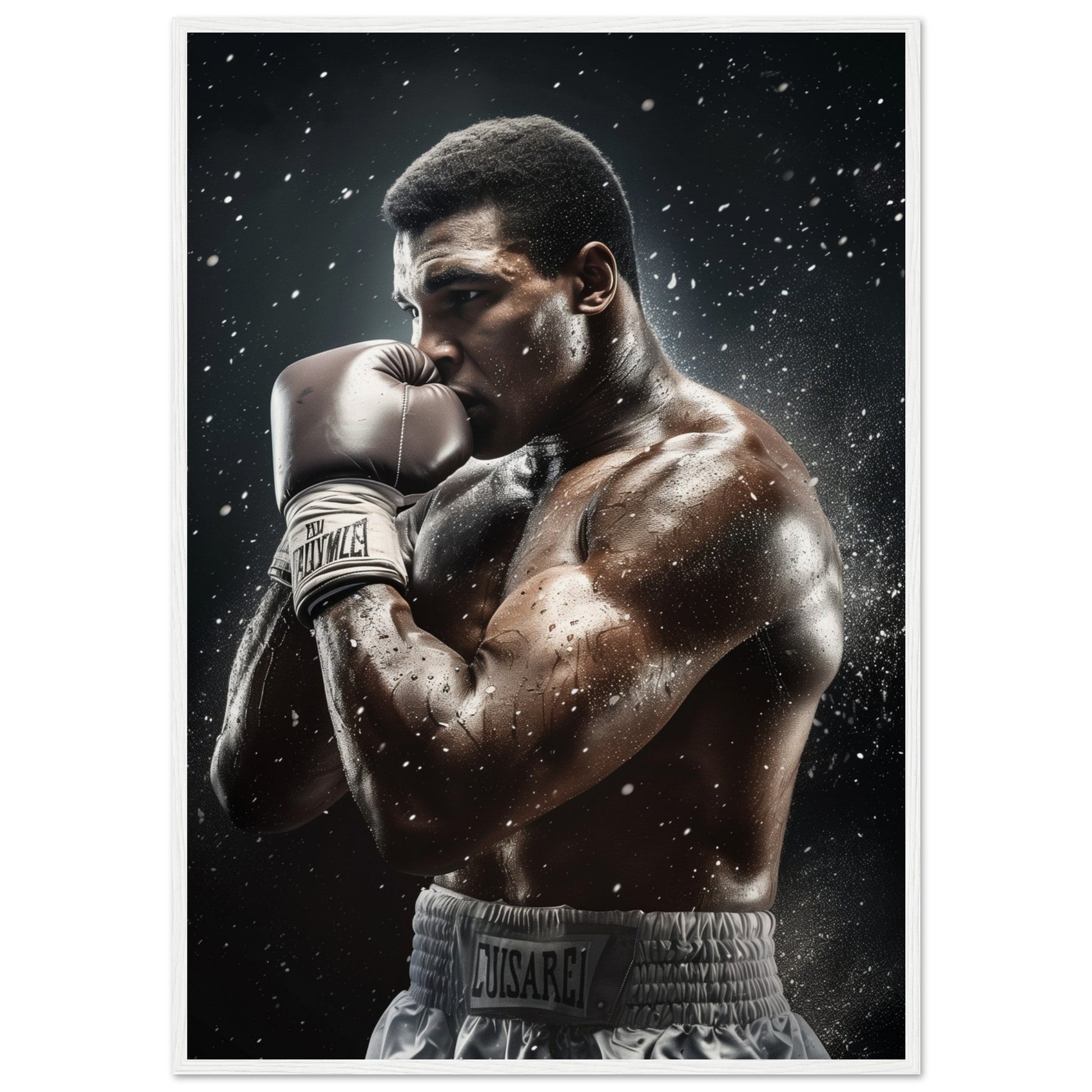 Affiche Boxe Mohamed Ali ( 70x100-cm-Bois-blanc)