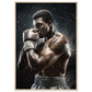 Affiche Boxe Mohamed Ali ( 70x100-cm-Bois-clair)