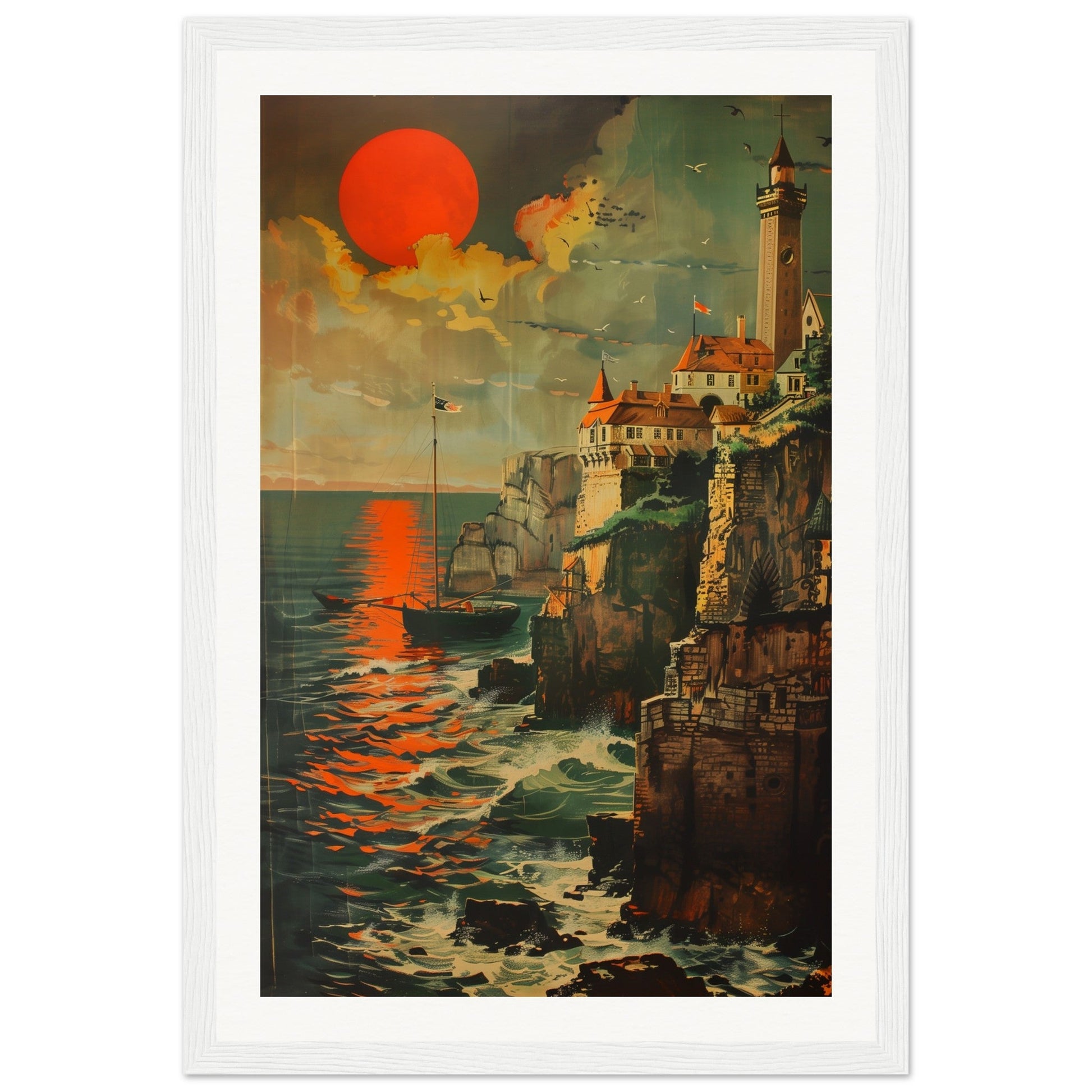 Affiche Bretagne 1920 ( 30x45-cm-Bois-blanc)