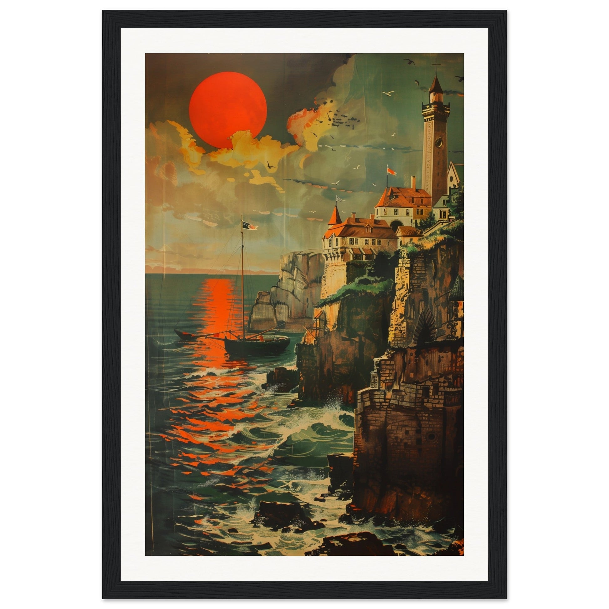 Affiche Bretagne 1920 ( 30x45-cm-Bois-noir)