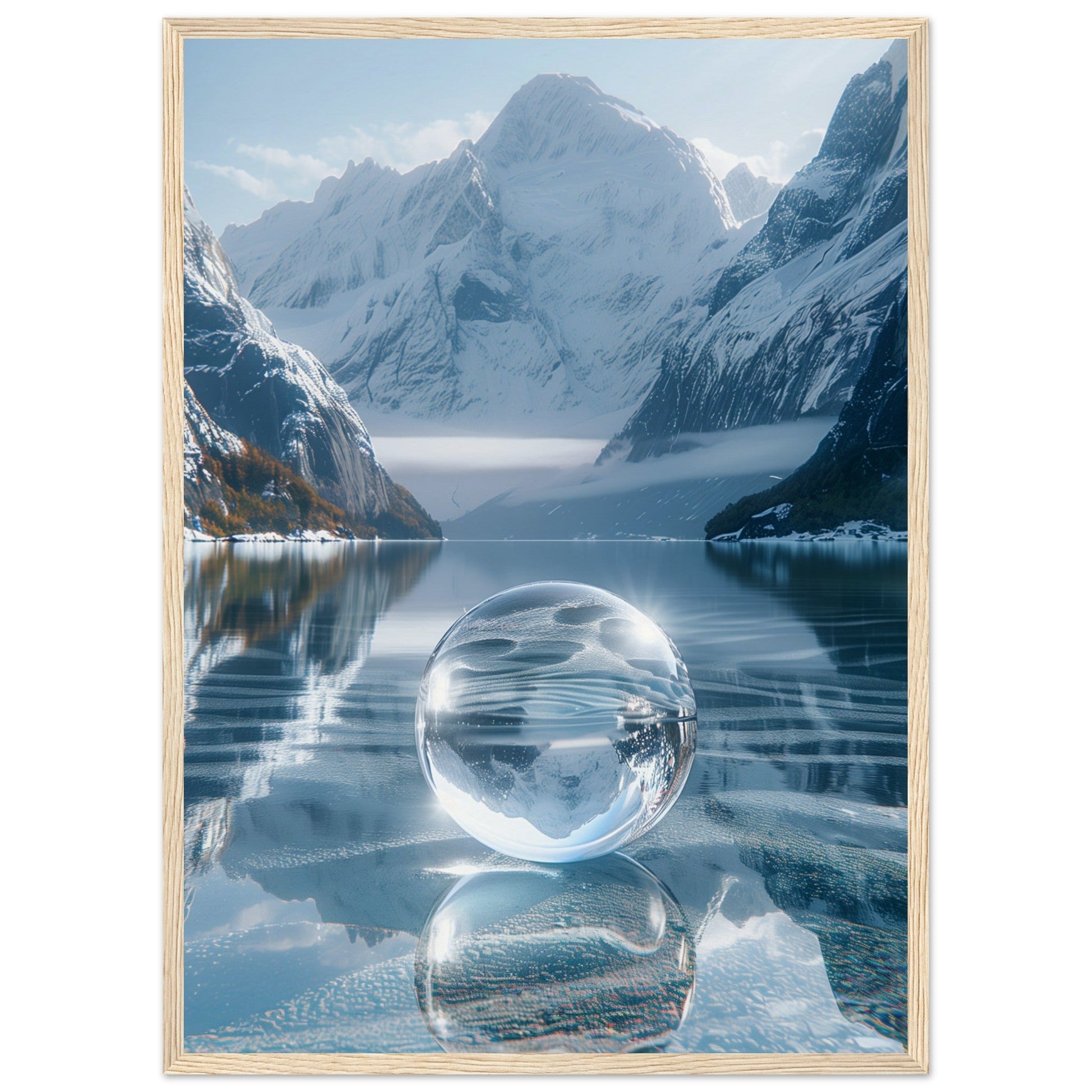 Affiche Bulle Zen ( 50x70-cm-Bois-clair)