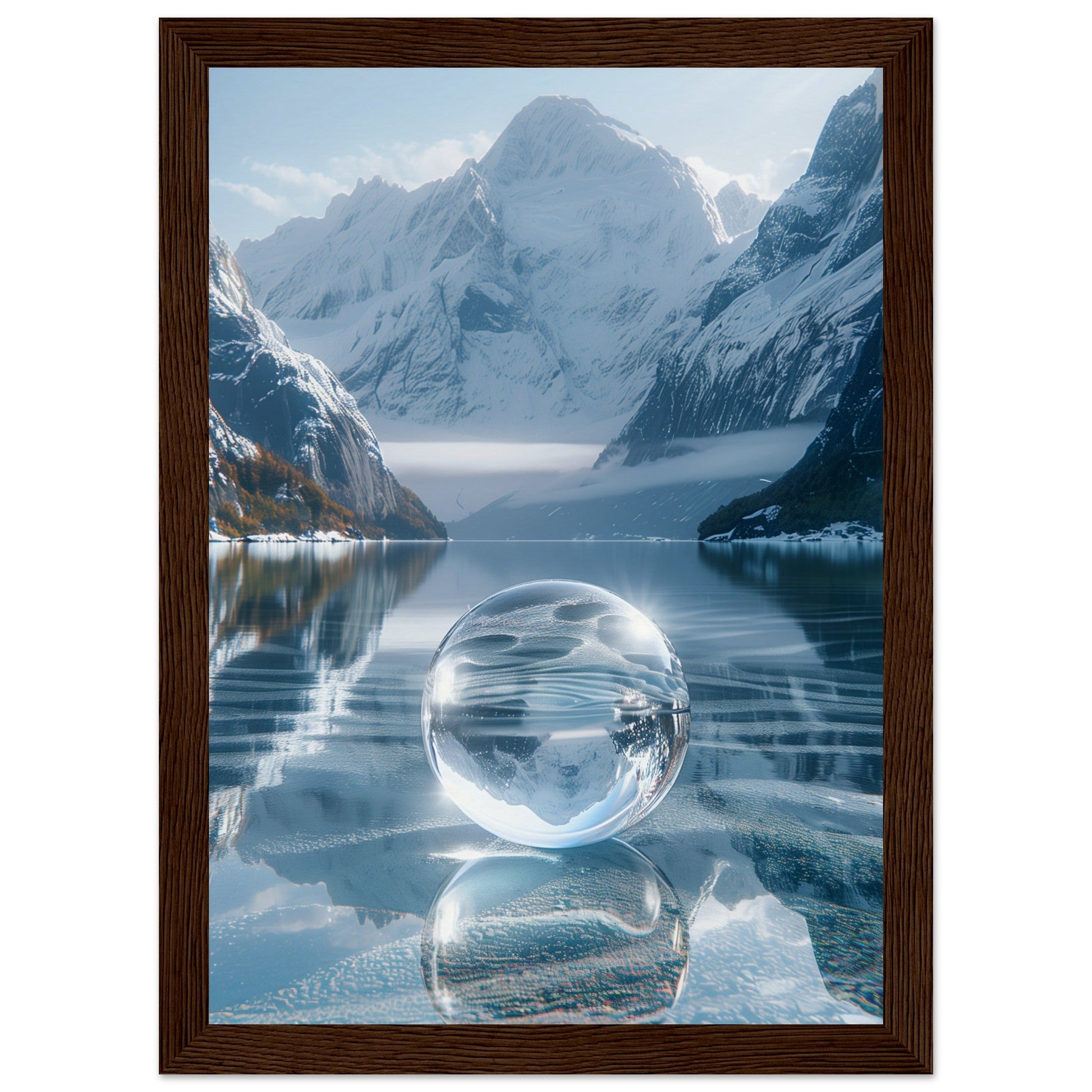 Affiche Bulle Zen ( 21x29.7-cm-Bois-foncé)