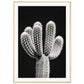 Affiche Cactus Noir et Blanc ( 70x100-cm-Bois-clair)