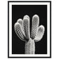 Affiche Cactus Noir et Blanc ( 45x60-cm-Bois-noir)