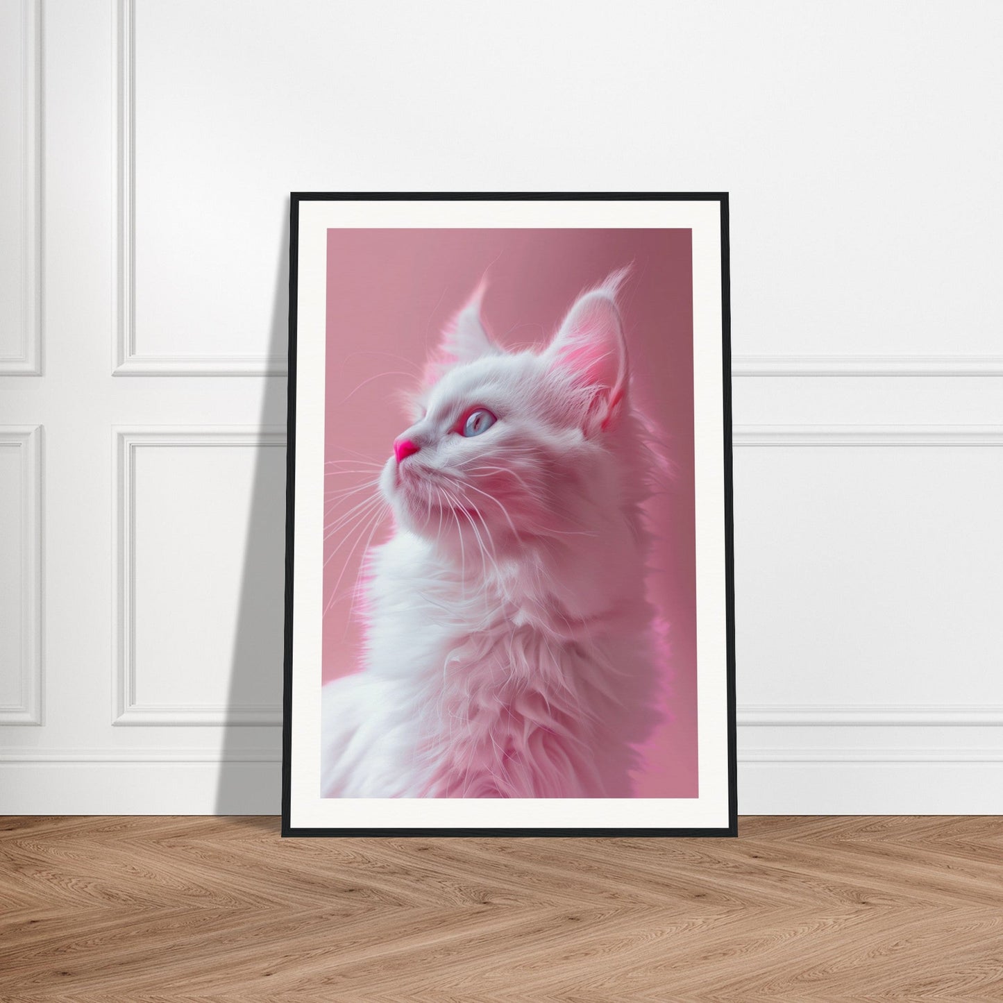 Affiche Chat Rose ( )