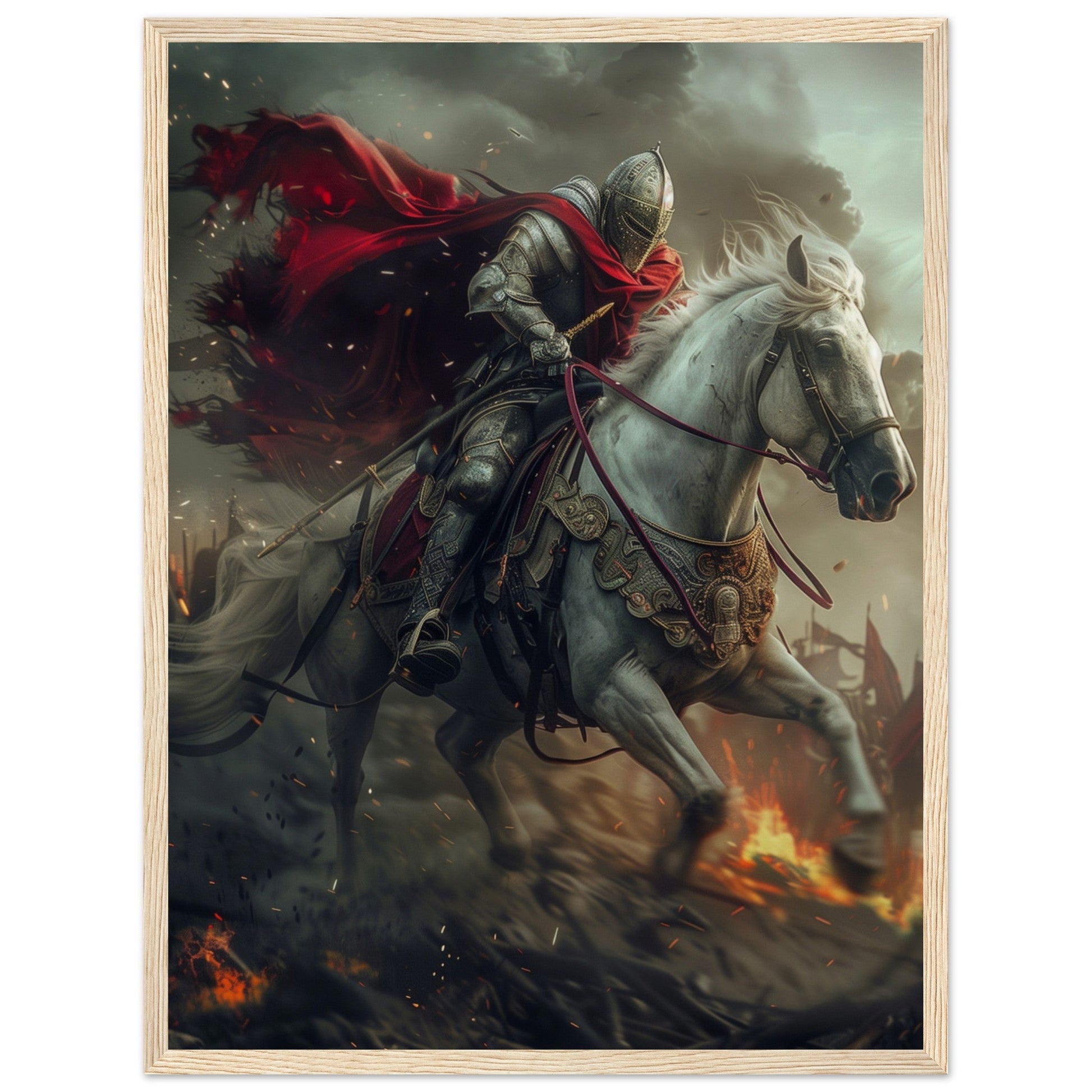 Affiche Cheval De Guerre ( 45x60-cm-Bois-clair)