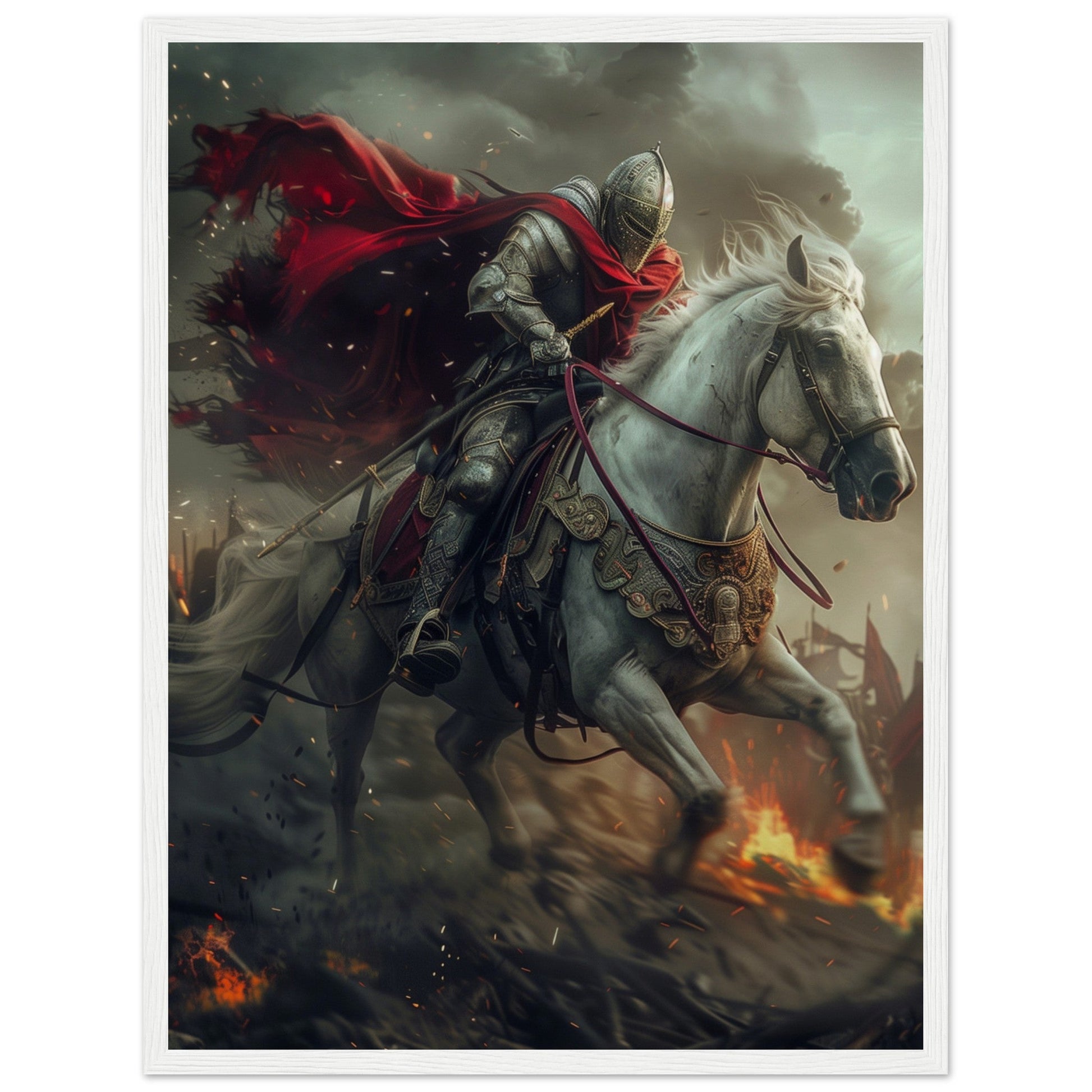 Affiche Cheval De Guerre ( 45x60-cm-Bois-blanc)