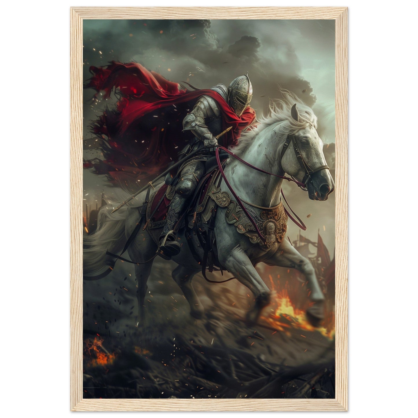 Affiche Cheval De Guerre ( 30x45-cm-Bois-clair)