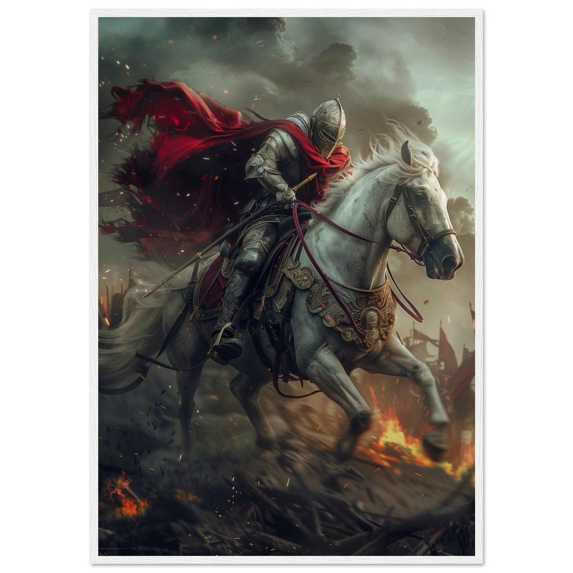 Affiche Cheval De Guerre ( 70x100-cm-Bois-blanc)