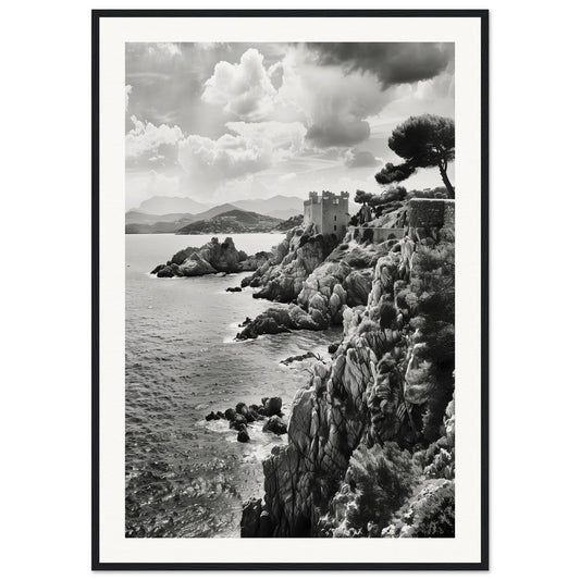 Affiche Corse Noir et Blanc ( 70x100-cm-Bois-noir)