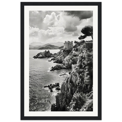 Affiche Corse Noir et Blanc ( 30x45-cm-Bois-noir)