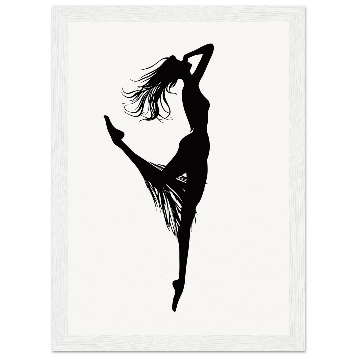 Affiche Danseuse Noir et Blanc ( 21x29.7-cm-Bois-blanc)