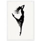 Affiche Danseuse Noir et Blanc ( 30x45-cm-Bois-blanc)