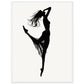 Affiche Danseuse Noir et Blanc ( 60x80-cm-Bois-blanc)