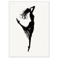 Affiche Danseuse Noir et Blanc ( 50x70-cm-Bois-blanc)