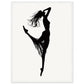 Affiche Danseuse Noir et Blanc ( 45x60-cm-Bois-blanc)