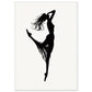 Affiche Danseuse Noir et Blanc ( 70x100-cm-Bois-blanc)