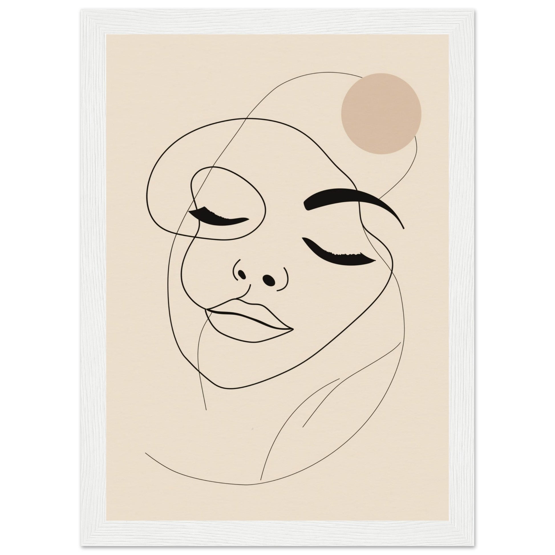 Affiche Femme Abstrait ( 21x29.7-cm-Bois-blanc)