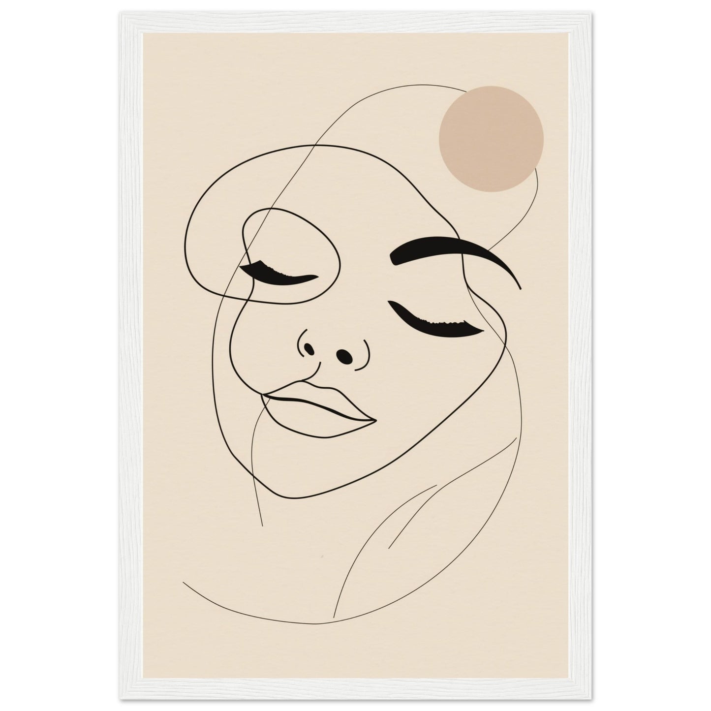 Affiche Femme Abstrait ( 30x45-cm-Bois-blanc)