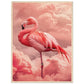 Affiche Flamant Rose ( 60x80-cm-Bois-clair)