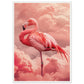 Affiche Flamant Rose ( 50x70-cm-Bois-blanc)