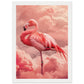 Affiche Flamant Rose ( 21x29.7-cm-Bois-blanc)