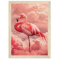 Affiche Flamant Rose ( 21x29.7-cm-Bois-clair)