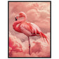 Affiche Flamant Rose ( 60x80-cm-Bois-noir)