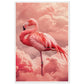 Affiche Flamant Rose ( 60x90-cm-Bois-blanc)