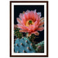 Affiche Fleur De Cactus ( 30x45-cm-Bois-foncé)