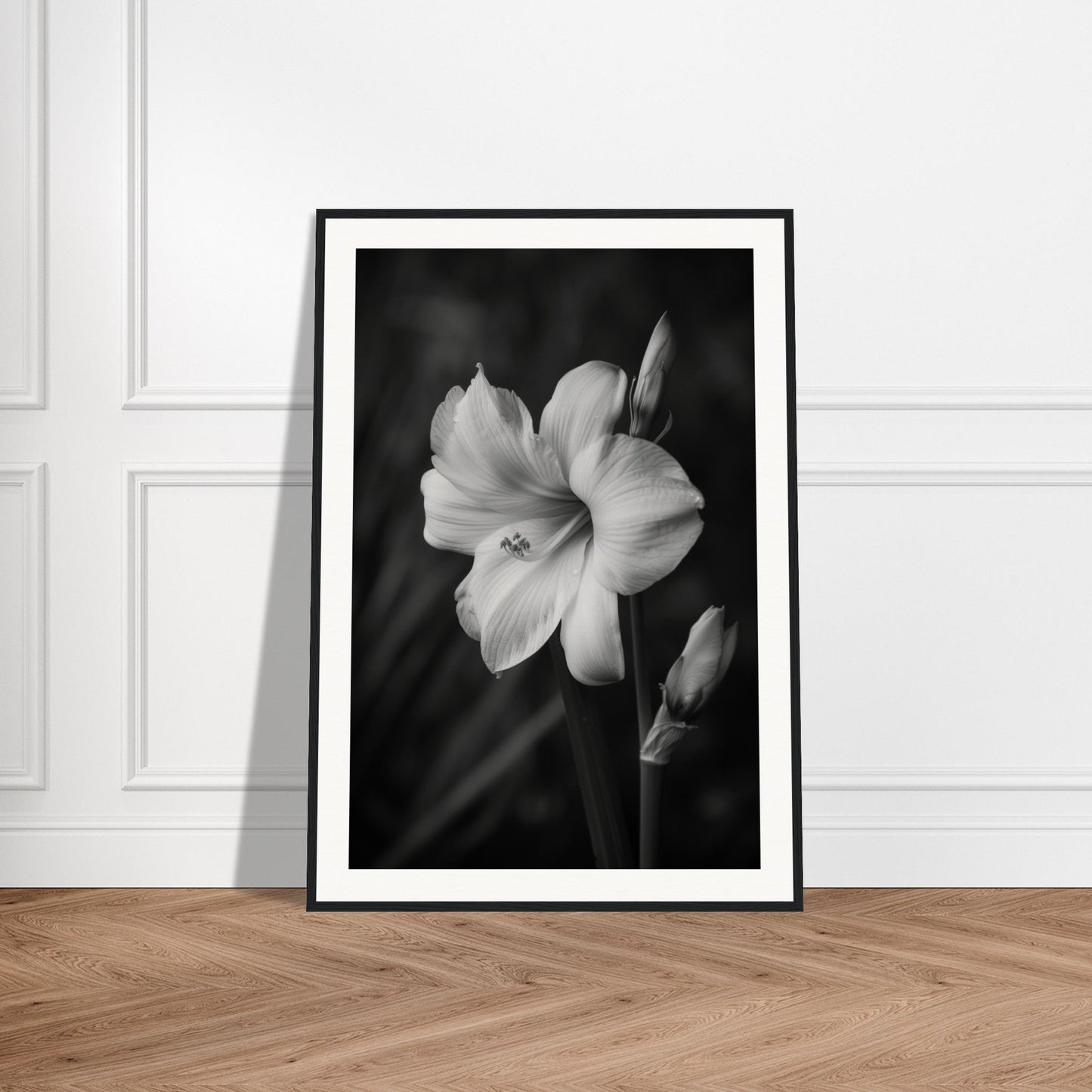 Affiche Fleur Noir et Blanc ( )